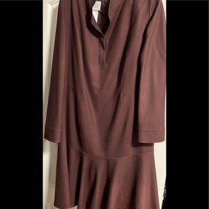 AKRIS Punto Ruffle Hem wool dress Size 16